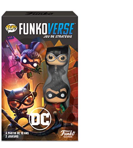 Funko Games Funkoverse DC Extension - CatWoman And Robin - 3'' (7.6 Cm) POP! - Light Strategy Board Game For Children & Adults (Ages 10+) - 2-4 Players - Collectable Vinyl Figure - Gift Idea