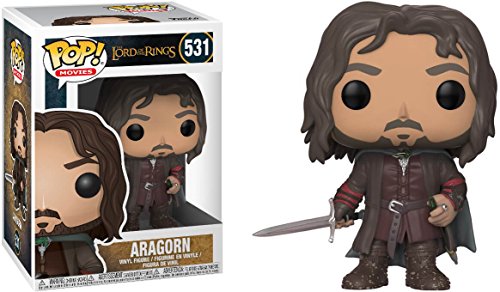 Funko Pop! Movies: The Lord of the Rings - Aragorn Vinyl Figure (Bundled with Pop Box Protector Case)