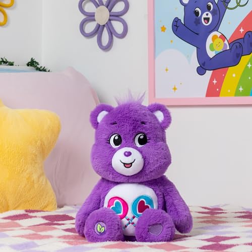 Care Bears | Share Bear 35cm Medium Plush | Collectable Cute Plush Toy, Cuddly Toys for Children, Soft Toys for Girls and Boys, Cute Teddies Suitable for Girls and Boys Ages 4+ | Basic Fun 22063