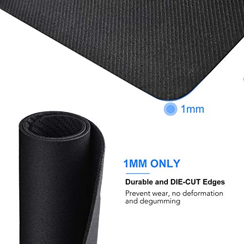 cimetech Comfortable Mouse Pad Gaming Surface Superfine Fiber Smooth Silk Sensors Wipe Washable for Laptop Computer (Normal 2PCS, Black)