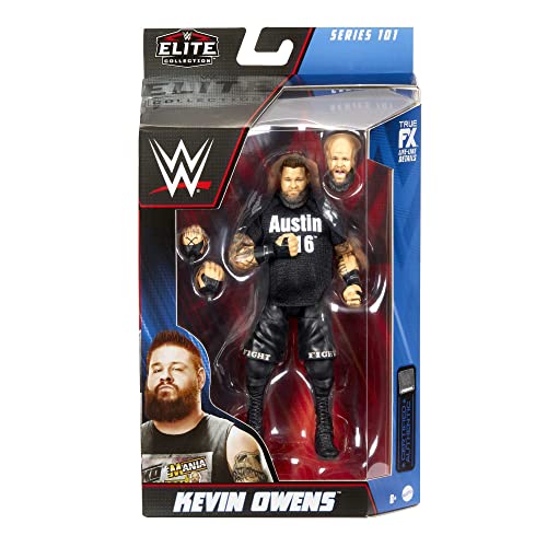 Mattel WWE Action Figures | WWE Elite Kevin Owens Figure with Accessories | Collectible Gifts, HKN86