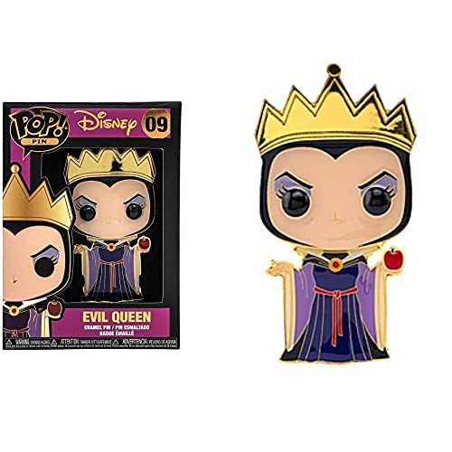 Loungefly Funko DISNEY EVIL QUEEN LARGE ENAMEL PIN-JO - Evil Queen - Disney Enamel Pins - Cute Collectable Novelty Brooch - for Backpacks & Bags - Gift Idea - Official Merchandise