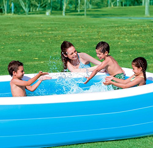 Bestway Family Pool Deluxe, rectangular pool for children, easy to assemble, blue, 305x183x56 cm