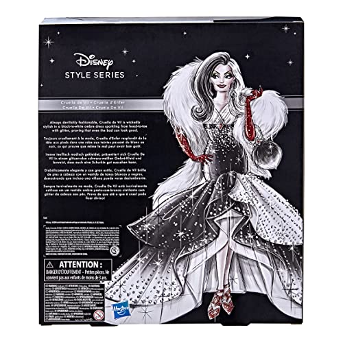 Disney Villains Style Series Cruella De Vil, Contemporary Style Fashion Doll, Collectible Toy for Girls 6 Years and Up