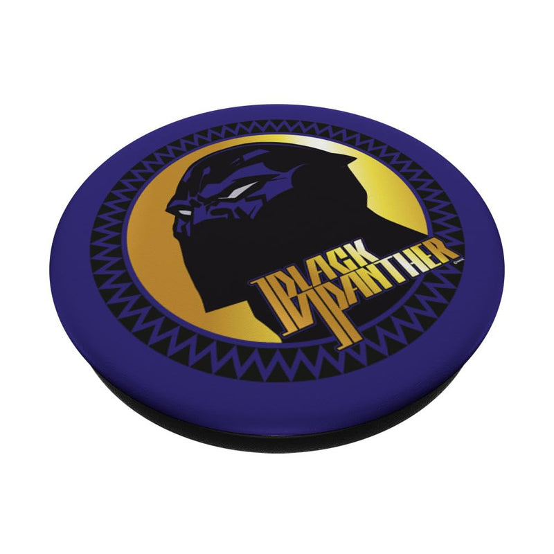 Marvel Super Heroes Black Panther Shadowed Mask and Logo PopSockets Swappable PopGrip