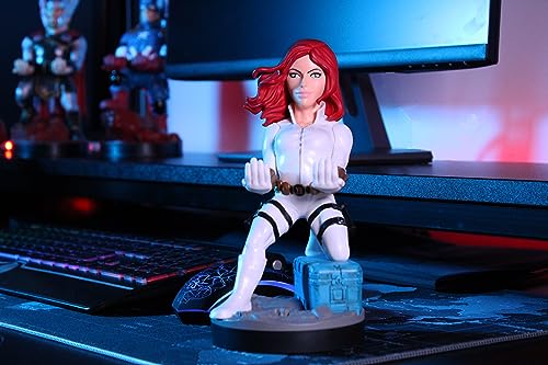 Cable Guys - Black Widow In White Suit Gaming Accessories Holder & Phone Holder for Most Controller (Xbox, Play Station, Nintendo Switch) & Phone