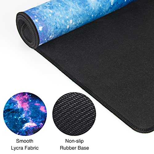 EFISH Mouse Pad (800 * 300 * 3 MM) Extended Large Mouse Mat Desk Pad, Stitched Edges Mousepad,Non-Slip Rubber Base,XL Gaming Mouse Pad for Office & Home