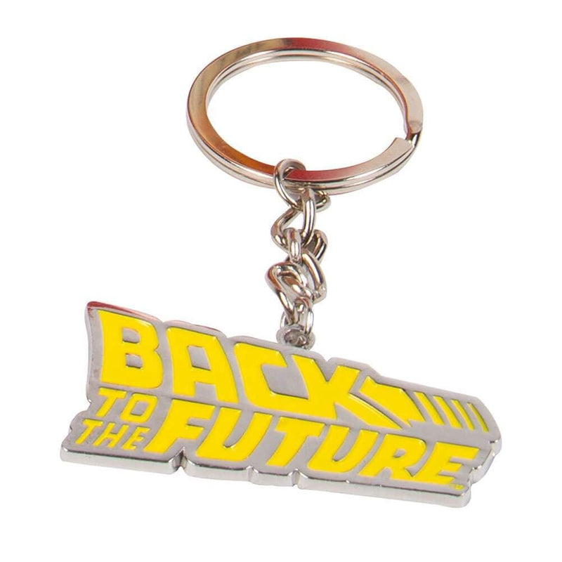 Back to The Future Mug, Coaster & Keyring Gift Set. 430ml Capacity Mug, Ceramic & Cork Coaster & Back To The Future Metal Logo Keyring. Officially Licensed Back To The Future Merchandise.