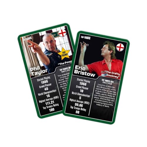 Top Trumps Top 30 Darts Greats Classic Card Game, Play with Phil Taylor and Luke Littler, Educational pack that makes a great gift, for ages 6 plus