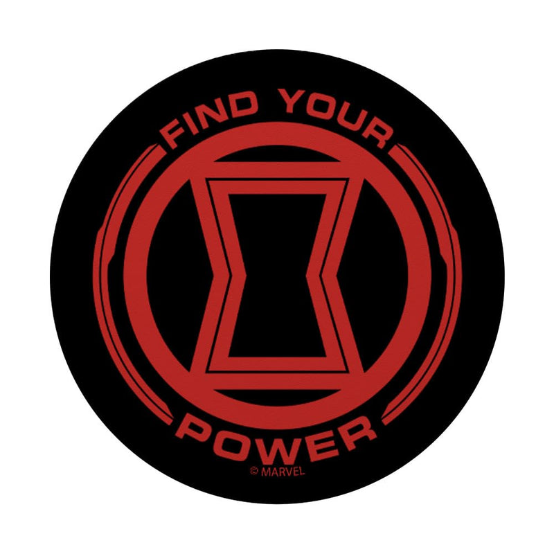 Marvel Avengers Black Widow Find Your Power Logo PopSockets Swappable PopGrip