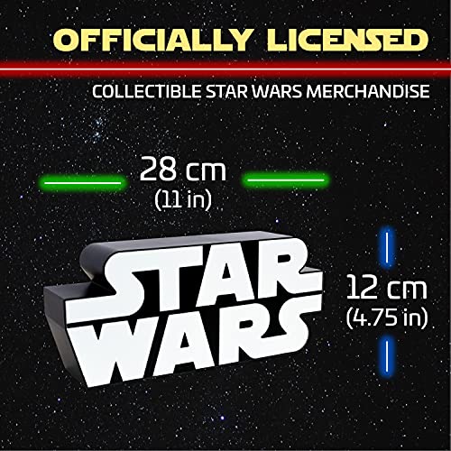Paladone Star Wars Logo Light, Wall Mountable and Freestanding, Officially Licensed Merchandise
