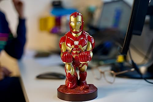 Cable Guys - Marvel Avengers Iron Man Gaming Accessories Holder & Phone Holder for Most Controller (Xbox, Play Station, Nintendo Switch) & Phone