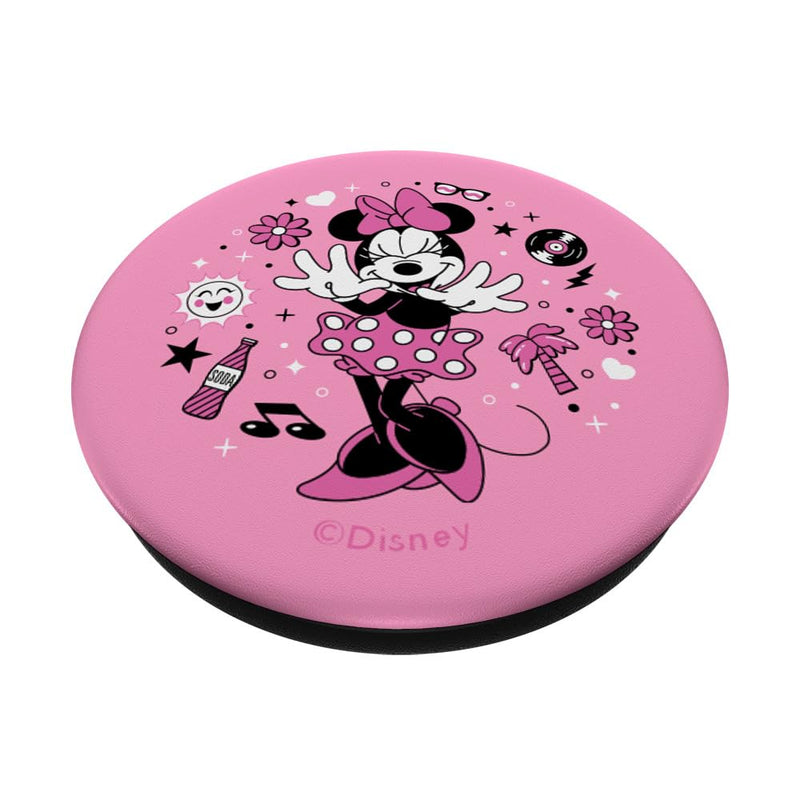 Disney Minnie Mouse Retro Summer Pink PopSockets Swappable PopGrip