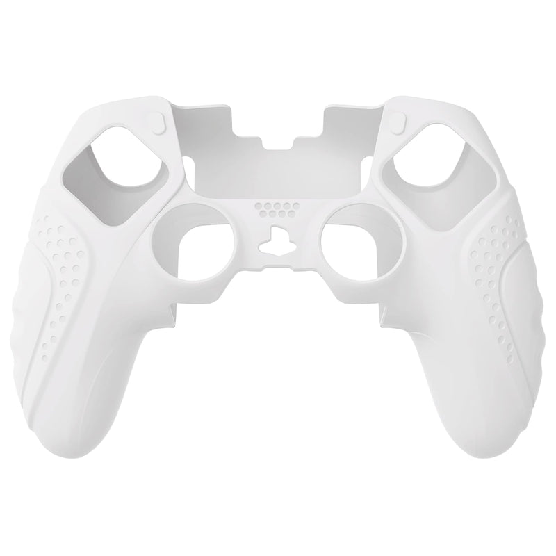 playvital Guardian Edition Anti-Slip Ergonomic Silicone Cover Case for ps5 Edge Controller, Soft Rubber Protector Skin for ps5 Edge Wireless Controller with Thumb Grip Caps - White