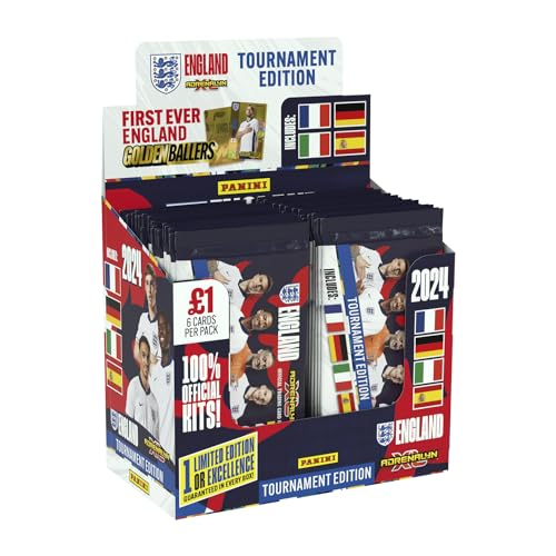 Panini x50 Packs England Adrenalyn XL 2024 Official Tournament Edition Trading Cards-x50, Mixed