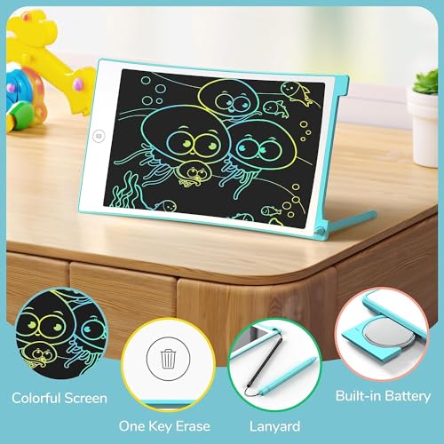 TECJOE 2 Pack LCD Writing Tablet, 8.5 Inch Colorful Writing Board Drawing Tablet for Kids, Erasable Reusable Writing Drawing Pad, Learning Toys for 3 4 5 6 Years Old Boys Girls Toddlers
