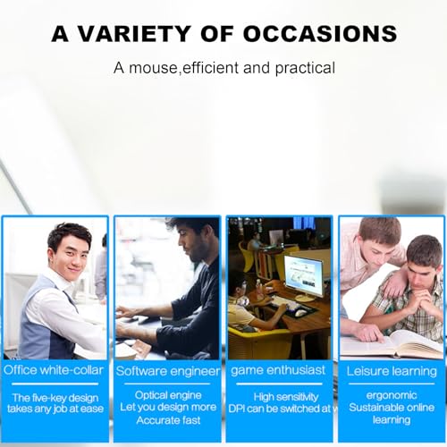 MKAEYYO Wireless Vertical Ergonomic Mouse - Rechargeable 2.4g Ergonomic Mouse with Three Levels of Adjustable DPI of 800/1200/1600 for Laptops, Pcs, Computers, Desktops and More!