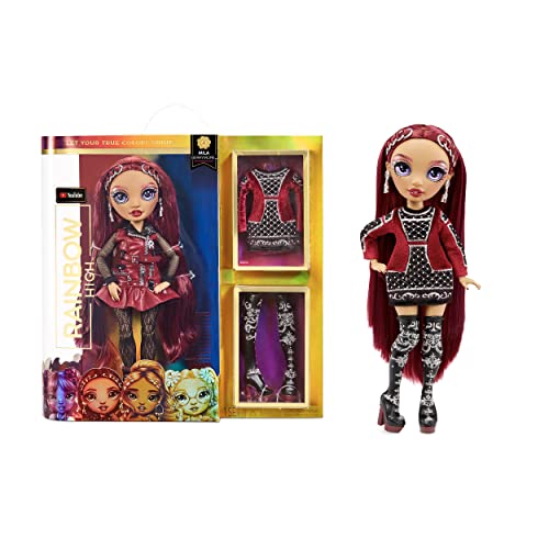 Rainbow High 578291EUC Mila Berrymore-Burgundy Red Fashion Doll Includes 2 Mix and Match Designer Outfits with Accessories-for Kids 6-12 Years Old and Collectors, 3 x 12 x 12 inches