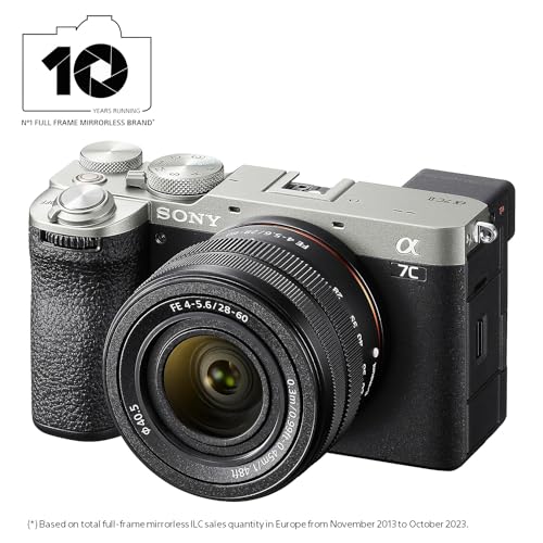 Sony Alpha 7CII Full-Frame Mirrorless Camera, (Silver) + Sony SEL2860 Compact Standard Zoom Lens