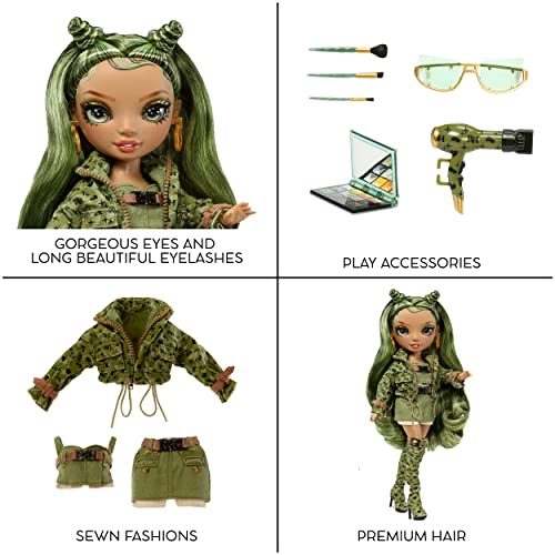 Rainbow High Fashion Doll – OLIVIA WOODS - Camo Green Doll – Fashionable Outfit & 10+ Colourful Play Accessories - For Collectors and Kids Ages 4-12 Years