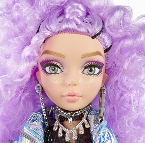 Mermaze Mermaidz - RIVIERA - Collectible Mermaid Model Doll with 1 Colour Changing Tail, Curly Purple Hair, Outfits & Accessories & Is Articulated to Pose - Ages 4+