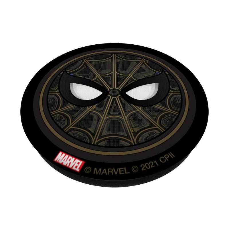 Marvel Spider-Man: No Way Home Black and Gold Spidey Mask PopSockets Swappable PopGrip