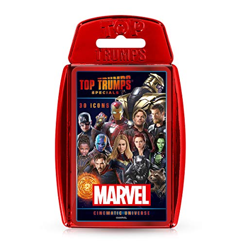 Top Trumps Marvel Cinematic Universe Special Card Game, Play with Black Widow, Iron Man and Black Panther, Thanos and Loki, age 12+