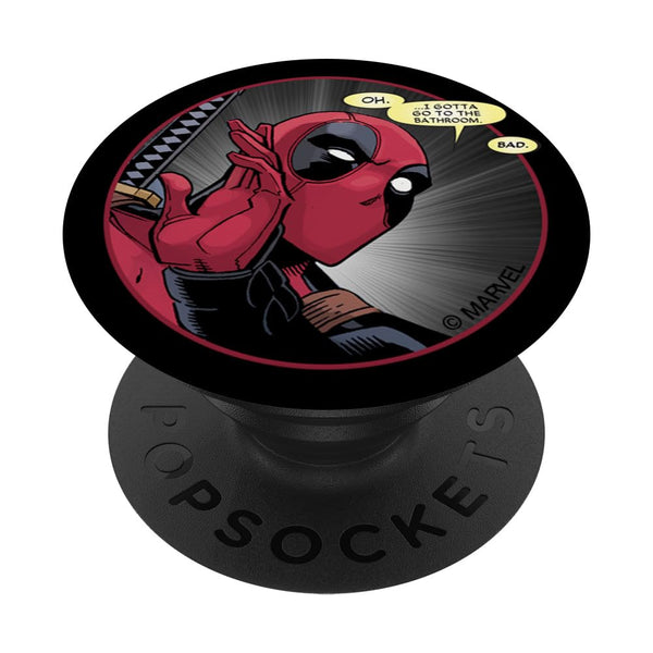 Marvel Deadpool Wade Wilson Gotta Go to the Bathroom Comic PopSockets Swappable PopGrip