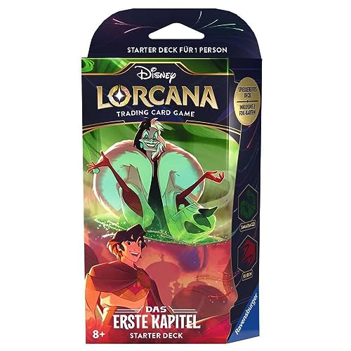 Ravensburger Disney Lorcana Trading Card Game: The First Chapter Starter Deck Emerald and Ruby (German)