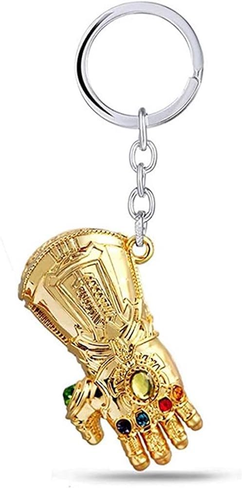 EZB Thanos Infinity Gauntlet Glove Keyring | Superhero Movie Memorabilia Keychain Gift Idea (Gold)