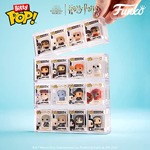 Funko Bitty POP! Harry Potter - Hermione Granger™, Rubeus Hagrid™, Ron Weasley™ and A Surprise Mystery Mini Figure - 0.9 Inch (2.2 Cm) Collectable - Stackable Display Shelf Included - Gift Idea