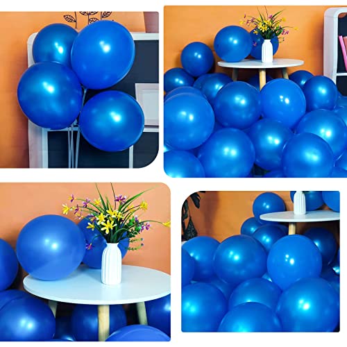 HYKJNBW Blue Balloons 50 Pack 12 inch Strong Thicken Latex Blue Party Balloons for Happy Birthday, Kids Party Baby Shower Weddings Gender Reveal Graduation Decorations