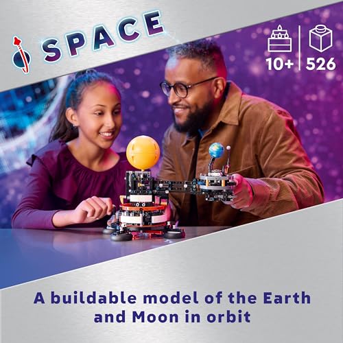 LEGO Technic Planet Earth and Moon in Orbit Model Building Set, Outer Space Toys for 10 Plus Year Old Kids, Boys & Girls, Solar System Toy, Imaginative, Independent Play, Birthday Gift Idea 42179