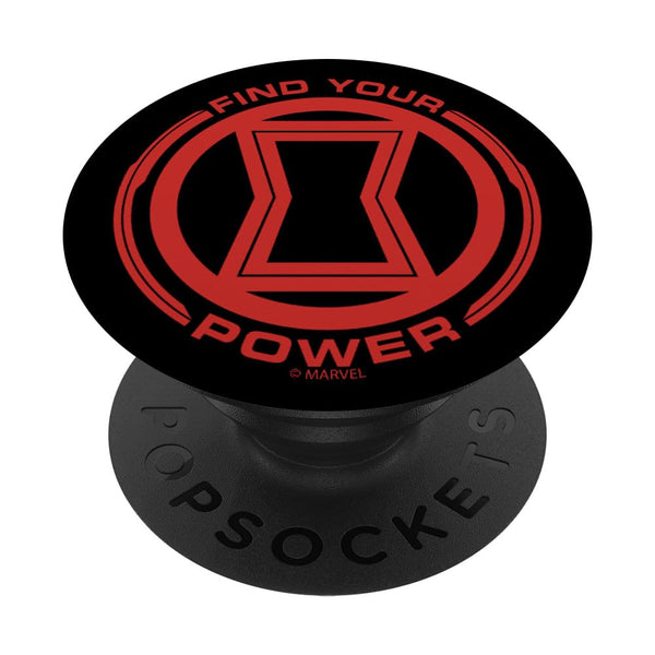 Marvel Avengers Black Widow Find Your Power Logo PopSockets Swappable PopGrip