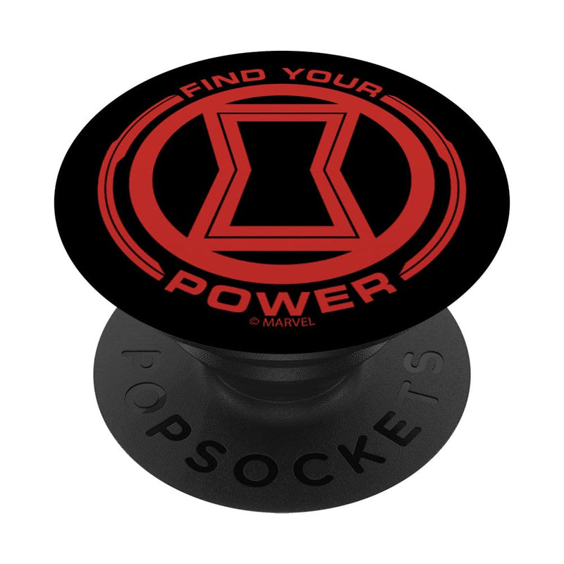 Marvel Avengers Black Widow Find Your Power Logo PopSockets Swappable PopGrip