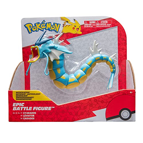 Pokémon Gyrados Epic Battle Figure - 12-Inch Articulated Epic Battle Figure with Display Stand