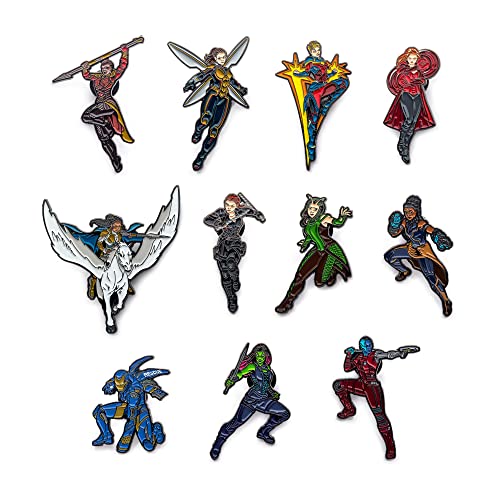 Marvel Studios: The Infinity Saga Endgame Heroes Metal-based and Enamel 11 Lapel Pin Set with Officially Licensed Window Box With Back Support (Amazon Exclusive)