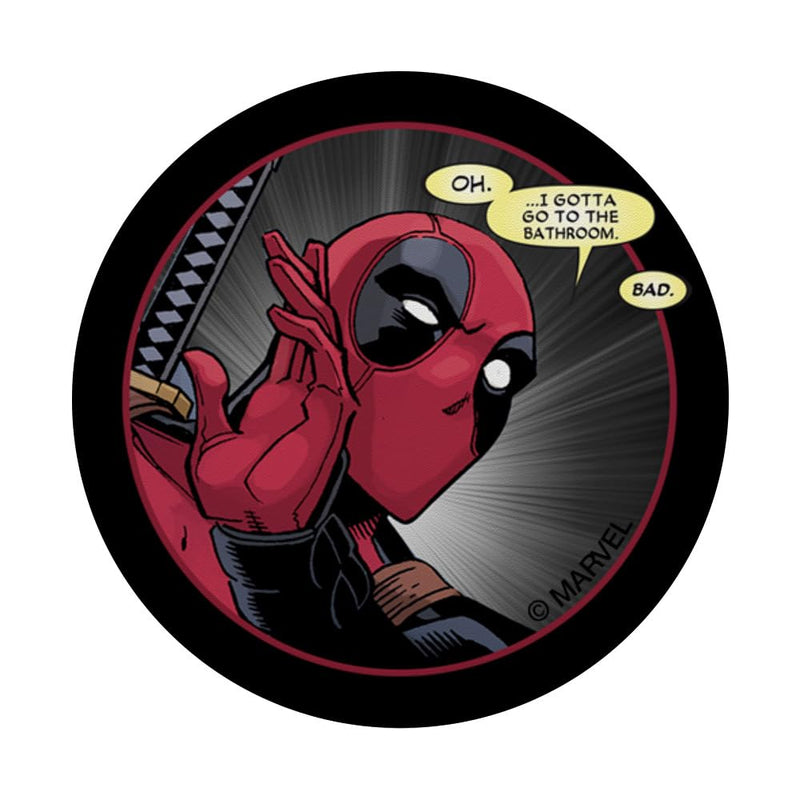 Marvel Deadpool Wade Wilson Gotta Go to the Bathroom Comic PopSockets Swappable PopGrip