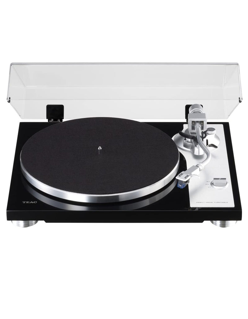 Teac TN-4D-SE Direct Drive Analog Turntable (High-End SAEC Tonearm, Die-Cast Aluminium Turntable, Integrated PHONO EQ Amplifier) Black