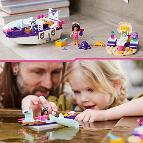 LEGO Gabby's Dollhouse Gabby & MerCat's Ship & Spa Boat Toy with Beauty Salon, Figures and Accessories, Playset for Girls, Boys, Kids 4 Plus Years Old 10786