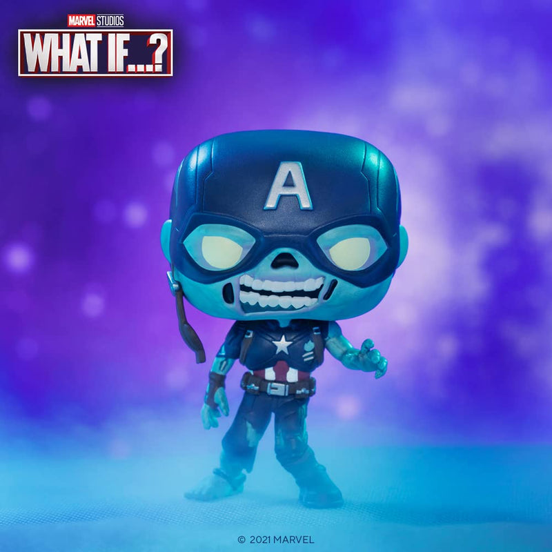 Funko POP! Marvel - What If - Zombie Captain America - Marvel What If - Collectable Vinyl Figure - Gift Idea - Official Merchandise - Toys for Kids & Adults - TV Fans - Model Figure for Collectors