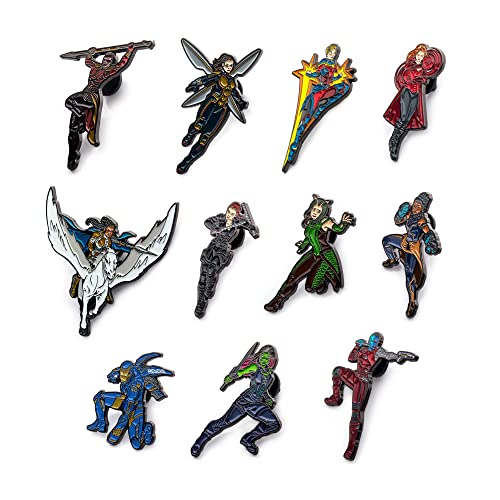 Marvel Studios: The Infinity Saga Endgame Heroes Metal-based and Enamel 11 Lapel Pin Set with Officially Licensed Window Box With Back Support (Amazon Exclusive)