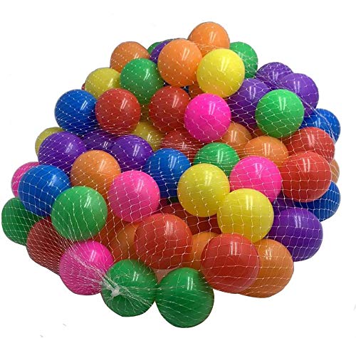 DIVCHI 100PCS Soft Plastic Mini Play Balls Multi Vibrant Colors - Crush Proof, No Sharp Edges, Non Toxic, Phthalate & BPA Free - Use in Kids or Toddler Ball Pit (100PCS)