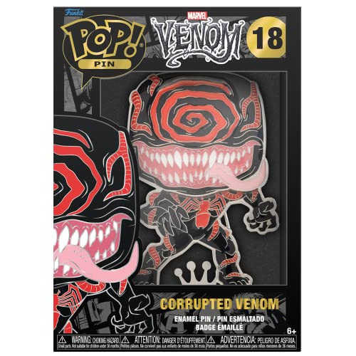 Funko Pop! Large Enamel Pin MARVEL: Venom Corrupted - Venom - Marvel Comics Enamel Pins - Cute Collectable Novelty Brooch - for Backpacks & Bags - Gift Idea - Official Merchandise