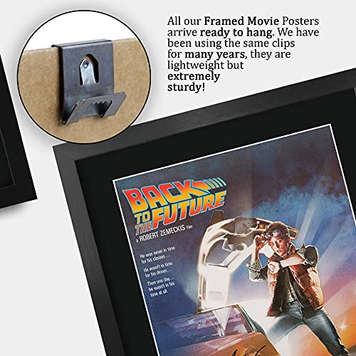 HWC Trading A3 FR Back to the Future Movie Poster Cast Signed Gift FRAMED A3 Printed Autograph Christopher Lloyd Michael J Fox Gifts Print Photo Picture Display