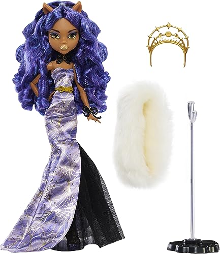 Monster High Clawdeen Wolf Howliday Edition Fashion Doll in Purple Gown