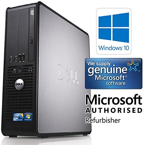 Dell - Complete set of 21.5in Monitor and Dell 780 Dual Core 4GB 1000GB WiFi Windows 10 64-Bit Desktop PC Computer (Renewed)