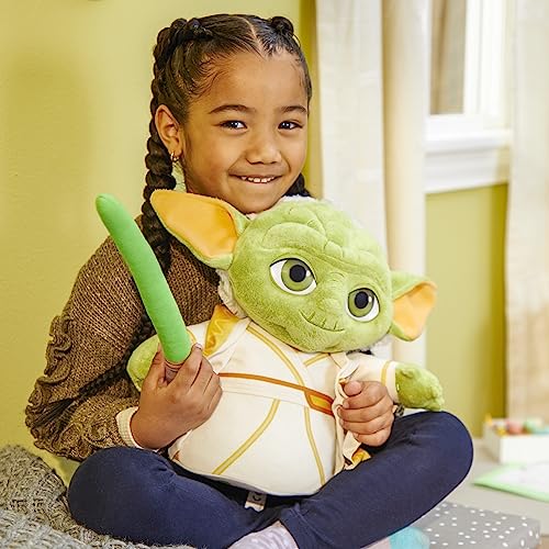 STAR WARS Young Jedi Adventures Master Yoda Plush, Plush, Toys, Preschool Toys for 3 Year Old Boys & Girls