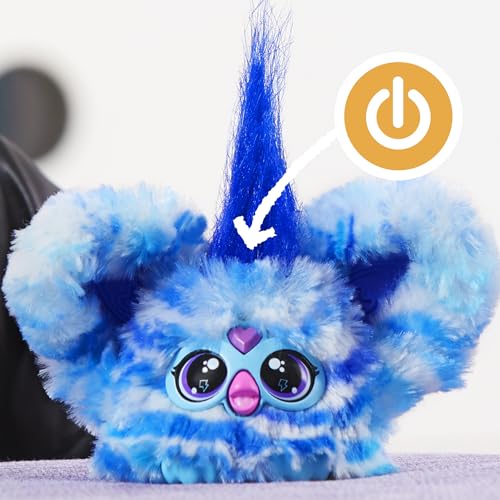 Furby Furblets Ooh-Koo Mini Friend, 45+ Sounds, Rock Music & Furbish Phrases, Electronic Plush Toys for Girls & Boys 6 Years & Up, Easter Gifts, Blue & White