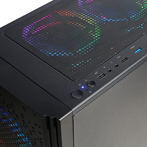 CYBERPOWERPC Wyvern Gaming PC - AMD Ryzen 5 4500, Nvidia RTX 3050 8GB, 16GB RAM, 500GB NVMe SSD, 650W 80+ PSU, Wi-Fi, Windows 11, Blaze RGB